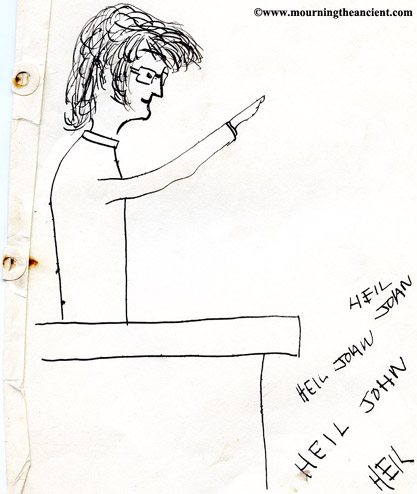 Dibujo de John Lennon como Hitler